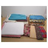 Fabric Pieces of Different Textures and Sizes