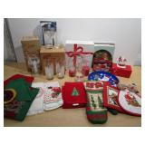 Christmas Glasses, Ornaments, Candles, Plates