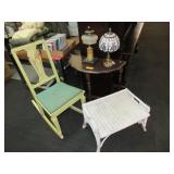 Wooden Rocking Chair, Small Bench, Hallway Table