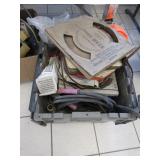 Tote Of Band Saw Blades And Tools