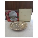 Lenox Cake Plate, Silver Charger Trays, Platter