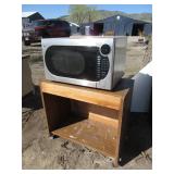 Rolling Side Table, Microwave