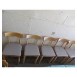 5) Light Wood Kitchen Chairs