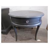 Round Side Table with Pull Out Drawer