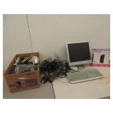 Net Gear Gig Router, HP Screen and Keyboard,
