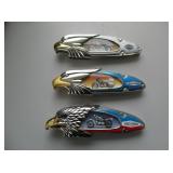 3) Franklin Mint Collector Knives - Motorcycles