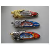 3) Franklin Mint Collector Knives - Motorcycles