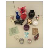 Ceramic Figures, Glass Vases, Shot Glasses