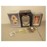 Victorian Nightlight, Timex Anniversary Clock,