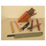 Chicago Cutlery Knife Block With Knives, Machete,