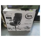 Brown Bonded Leather Rolling Office Chair