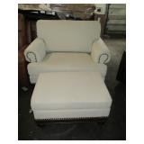 Chair with Matching Ottoman