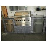 BBQ with Sink, Burner, Garbage, Storage