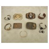4) Belt Buckles, 5) Cuff Bracelts