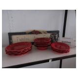Pioneer Woman Dish Set, Sign, Candle, Wax Melter