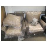 2) Cushioned Patio Chairs