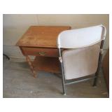 End Table, Folding Chair
