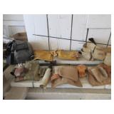 Tool Belts, Leather Attachments, Hard Hat with