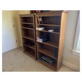 2) Wood Book Cases