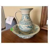 Water Pitcher And Bowl
