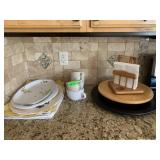 Serving Plates, Napkin Holder, Coffee Cups