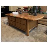 Oak Coffee Table With Sliding Top