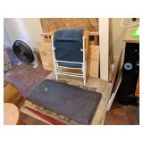 2) Chairs, Spair Lumber, Smal Rugs