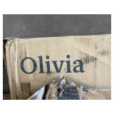 Olivia Metal and Wood Platform Bed