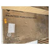 Teal Painted Porch Rocker