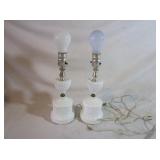 Vintage Milk Glass Table Lamps