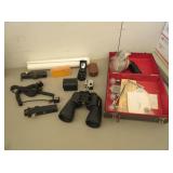 Binoculars, Ansco Flash Bulbs, Super 10, Agfalux
