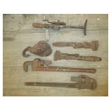 Pipe Wrench, Pulley, Wrench, Hand Crank Drill,