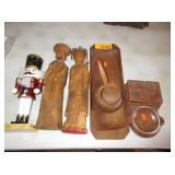 Wooden Carved Figurines, Dessert Tray, Trinket