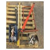 Dolly, Tool Box with Tools, Post Hole Digger