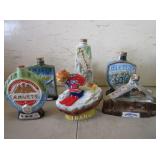 Jim Beam and Ezra Brooks Whiskey Decanters