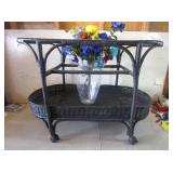 Wicker Cart, Flower Vase