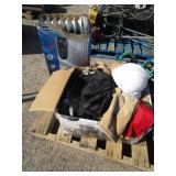 DeLonghi Heater, Overalls, Netted Fabric, Hard Hat