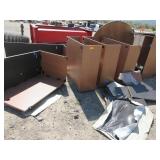 Assorted Desk/Cabinet Pieces with Lamps Underneath