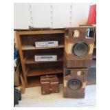 Speakers, Bookcase, Older Radio (needs work)