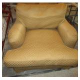 Gold Colored Overstuffed Chair