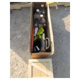 Crate, Glass Bottles, Salt and Pepper Shakers