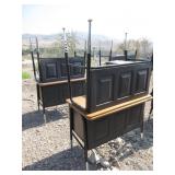 4) Student Desks Adjustable Height, 2) Chairs