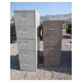 2) Metal Filing Cabinets