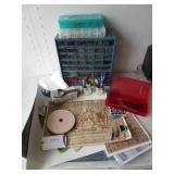 Leatherworking Tools, Storage Bins with Contents