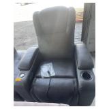 Gray Leather Recliner