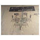 7 Piece High Fire Pit Dining Set