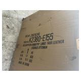 Large Faux Leather Storage Ottoman