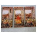 Three Panel Country Barn Print