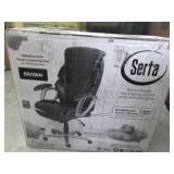 Brown Upholstered Leather Office Chair