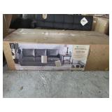 Grey Leather Sofa *Damaged